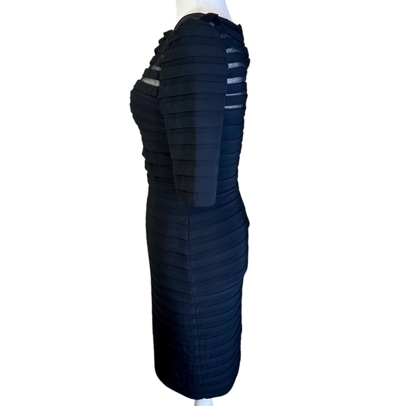 Adrianna Papell Black Bandage Style Sheath Dress Size 10 - Picture 5 of 13